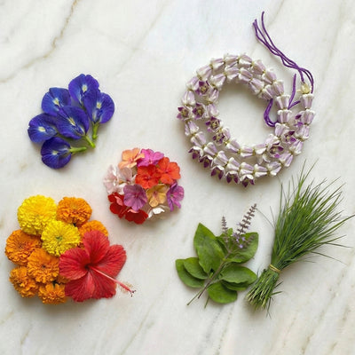 Shiv Puja Ful Set for Monday – Fresh Puja Flowers with Akondo Mala | Shuddh Puja