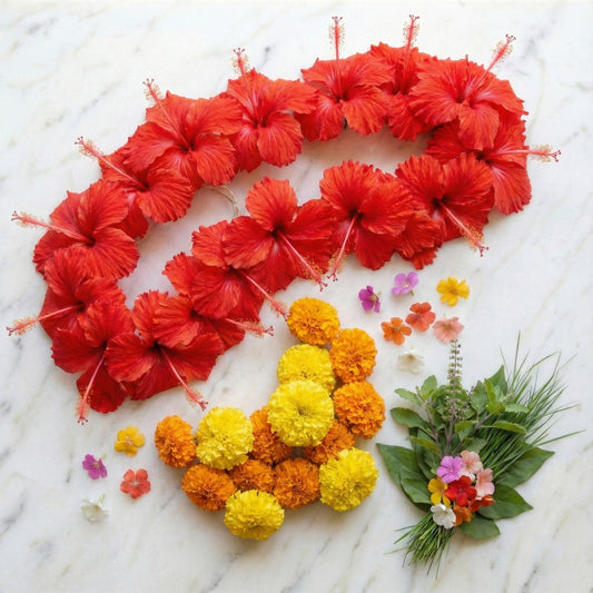 Shuddh Puja Premium Fresh Flower Kit for Saturday & Tuesday Maa Kali Puja - Complete Flower Combo