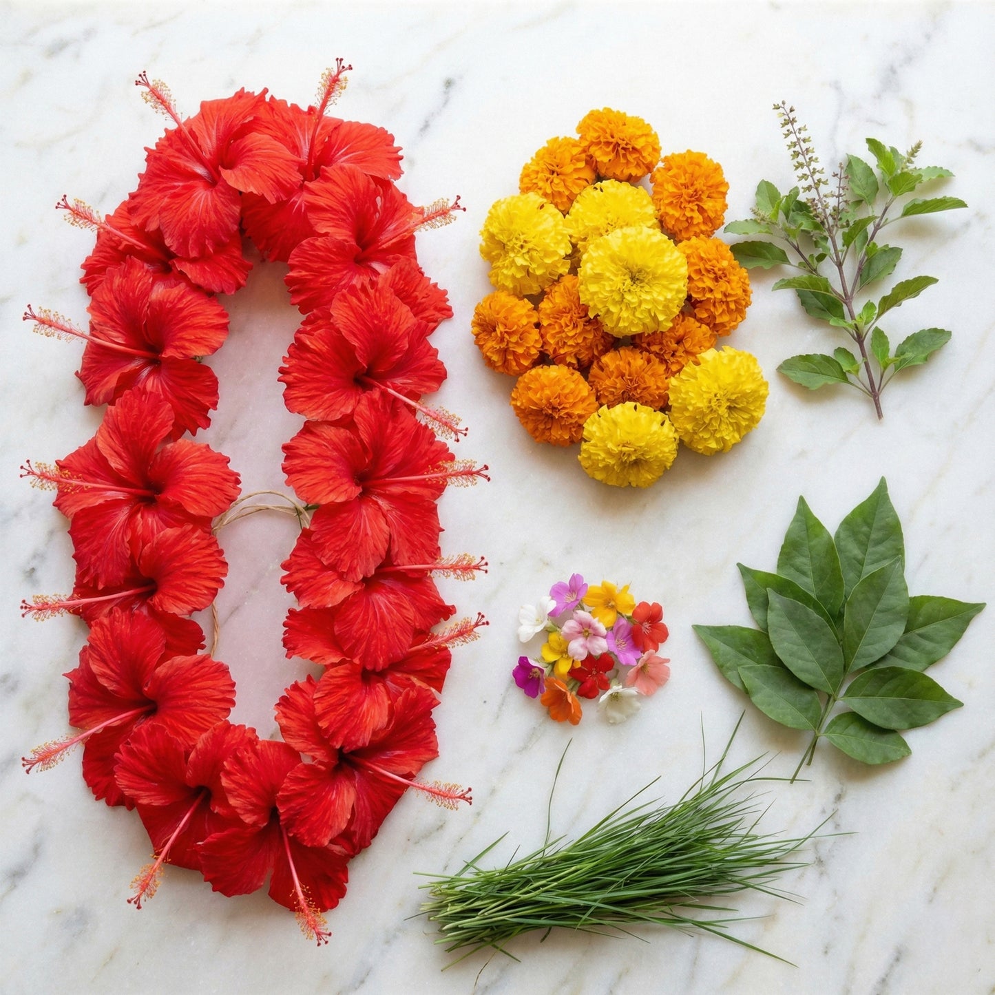 Shuddh Puja Premium Fresh Flower Kit for Tuesday Hanuman Puja - Complete Flower Combo