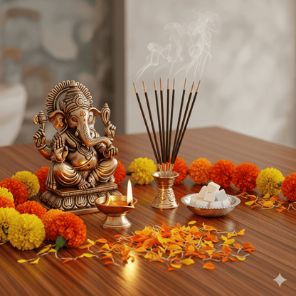 Shiv Puja Fresh Flower Bouquet – Premium Ritual Set